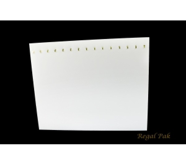 White Leathrette  Chain Board With 15 Hooks 15" X 12"H